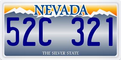 NV license plate 52C321