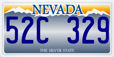 NV license plate 52C329