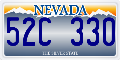 NV license plate 52C330