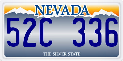 NV license plate 52C336
