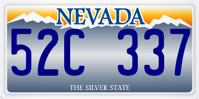 NV license plate 52C337