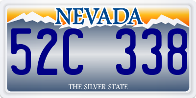 NV license plate 52C338