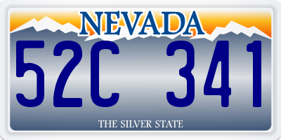 NV license plate 52C341
