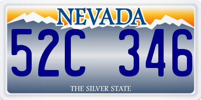 NV license plate 52C346