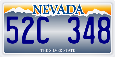 NV license plate 52C348