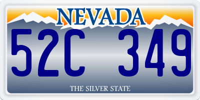 NV license plate 52C349