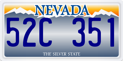 NV license plate 52C351