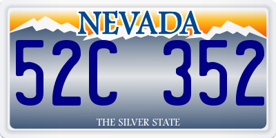 NV license plate 52C352