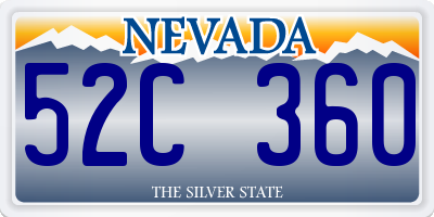 NV license plate 52C360