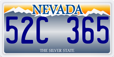 NV license plate 52C365