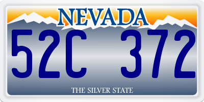 NV license plate 52C372