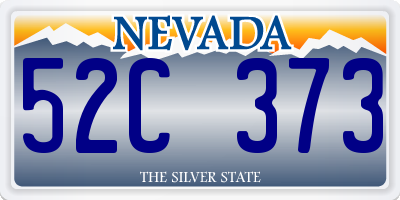NV license plate 52C373