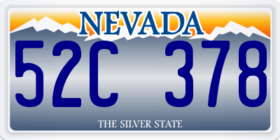 NV license plate 52C378