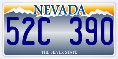 NV license plate 52C390