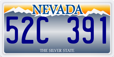 NV license plate 52C391
