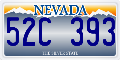 NV license plate 52C393