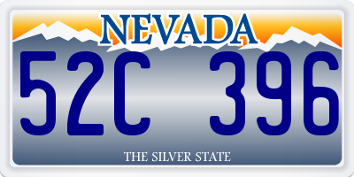 NV license plate 52C396