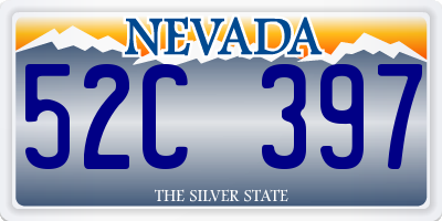 NV license plate 52C397
