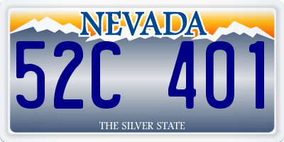 NV license plate 52C401