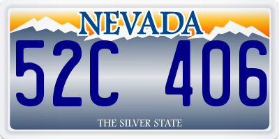 NV license plate 52C406