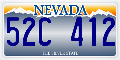 NV license plate 52C412