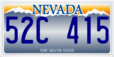 NV license plate 52C415