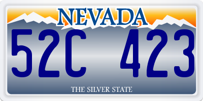 NV license plate 52C423