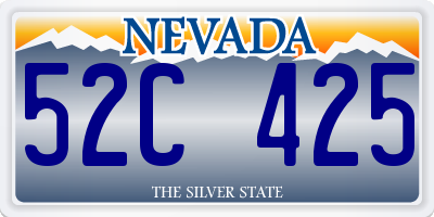 NV license plate 52C425