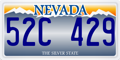 NV license plate 52C429
