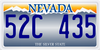 NV license plate 52C435