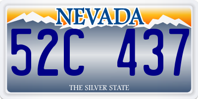 NV license plate 52C437