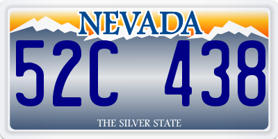 NV license plate 52C438