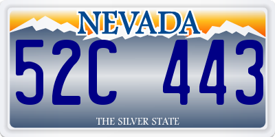 NV license plate 52C443