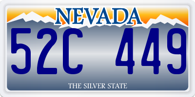 NV license plate 52C449