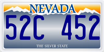 NV license plate 52C452