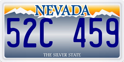 NV license plate 52C459