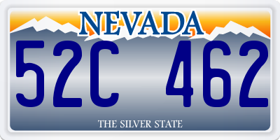 NV license plate 52C462