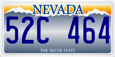 NV license plate 52C464