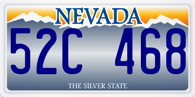 NV license plate 52C468