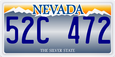 NV license plate 52C472