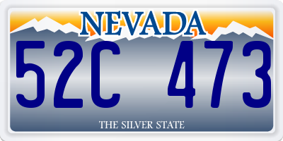 NV license plate 52C473