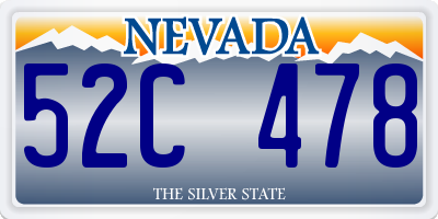 NV license plate 52C478