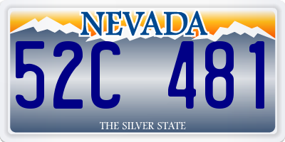 NV license plate 52C481