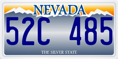 NV license plate 52C485