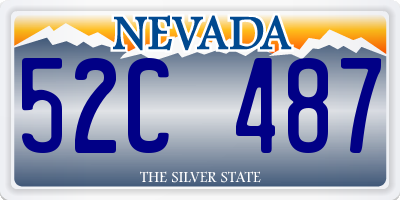 NV license plate 52C487