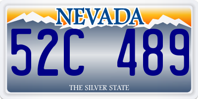 NV license plate 52C489