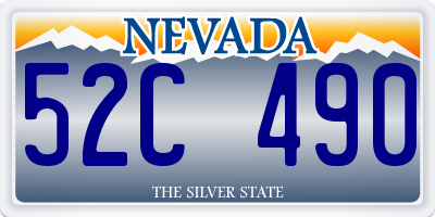 NV license plate 52C490