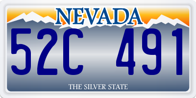NV license plate 52C491