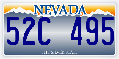 NV license plate 52C495