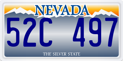 NV license plate 52C497